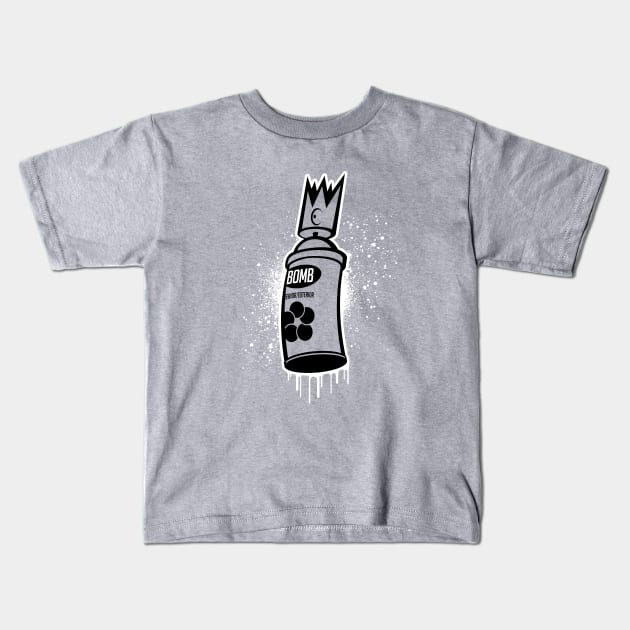 SPRAY CROWN Kids T-Shirt by ROBZILLA